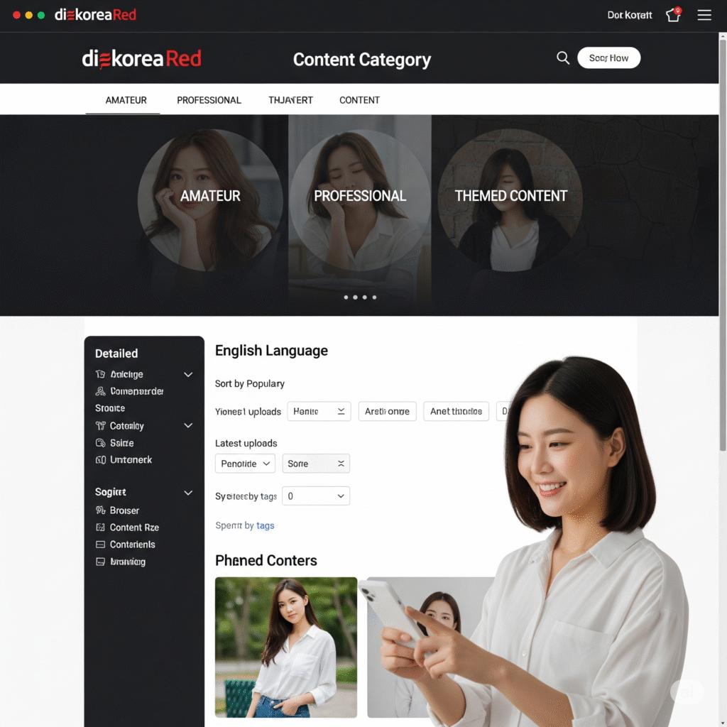 di동코리아 레드의 콘텐츠 카테고리 페이지