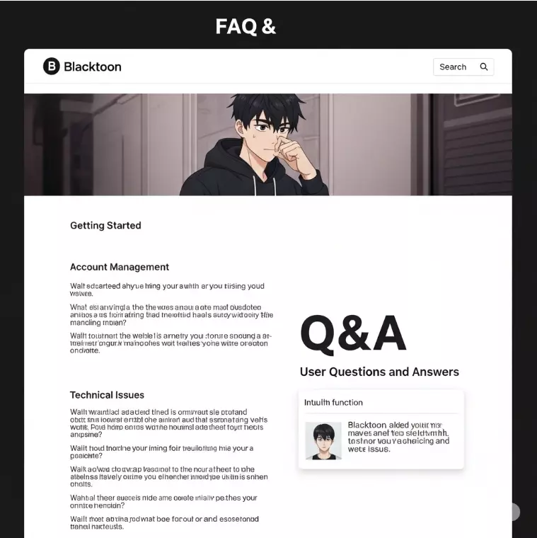 블랙툰의 FAQ 섹션